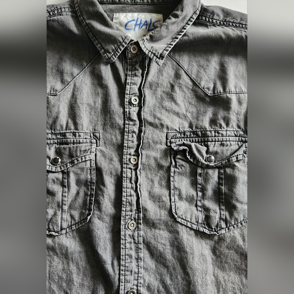 Chalc Men's Button Down Long Sleeve Medium - Picture 8 of 14